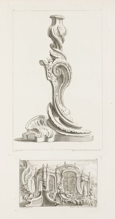 Lampadario, 5ª tavola da Juste Aurèle Meissonnier